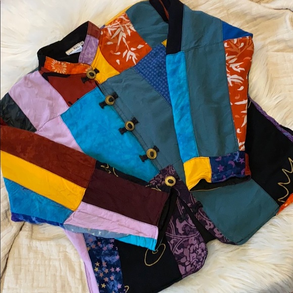 V i n t a g e • Patchwork 90s jacket - Picture 2 of 11